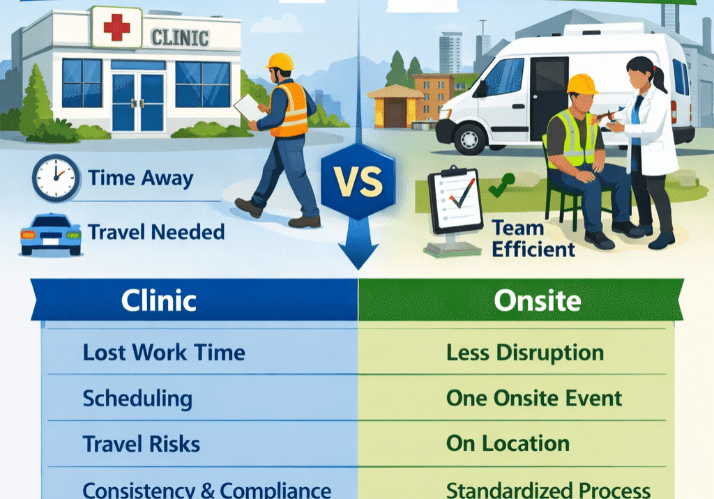 Onsite drug testing benefits visual summary